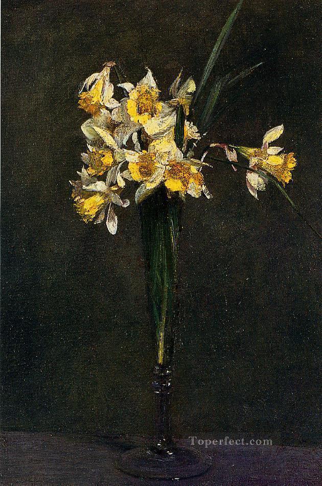 黄色い花 別名クスクスの花の画家 アンリ・ファンタン・ラトゥール油絵